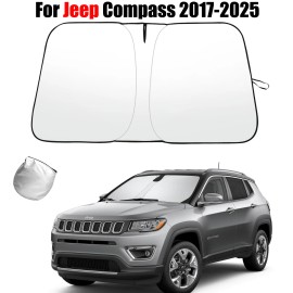 Unbranded Custom For Jeep Compass 2017-2025 Car Windshield Sun Shade UV Protector Cover