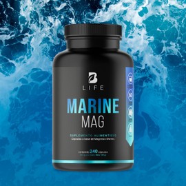 Magnesio Marino de 240 Cápsulas. Ingredientes naturales. Alta biodisponibilidad y absorción. Marine Mag B Life