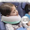 子供用トラベルピロー ユニコーン メモリーフォーム 旅行用ネックピロー スナップ付き U字型 飛行機 車 フライト 頭