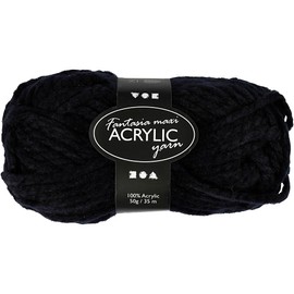 Creativ Fantasia Polyacrylic Wool - Black - 45m