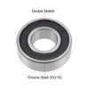 sourcing map 6202-2RS Deep Groove Ball Bearing 15x35x11mm Double Sealed