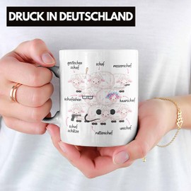 Trendation - Lustige Schaf Tasse Geschenk Wortspiele Witziger Humor Schafhirte Geschenkidee (Weiß)