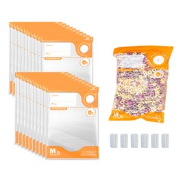 24PCS Sous Vide Bags Reusable, BPA Free Food Vacuum Sealer Bag, Vacuum Zipper Bag, 20pcs food storage bags & 4 Seal Clips (10x13 Inch) Portable Vacuum Sealer Set for Travel, Fresh&Save Meal Prep