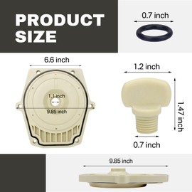 Pump Seal Plate 25357-300-000 074564 and Shaft Seal PS-1000 Compatible with Whisperflo and Intelliflo Pool Pumps V20-208 5074-18A with Seal Plate Gasket Vent Plug 071131-192115