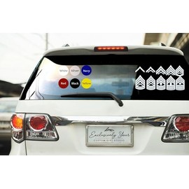 USMC Staff Sergeant Window Decal Pair (Navy)