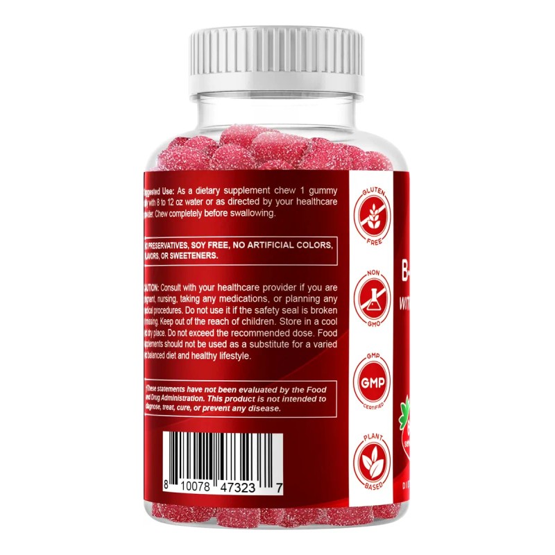 Vitamatic Vitamin B Complex Gomitas Sabor Fresa 60