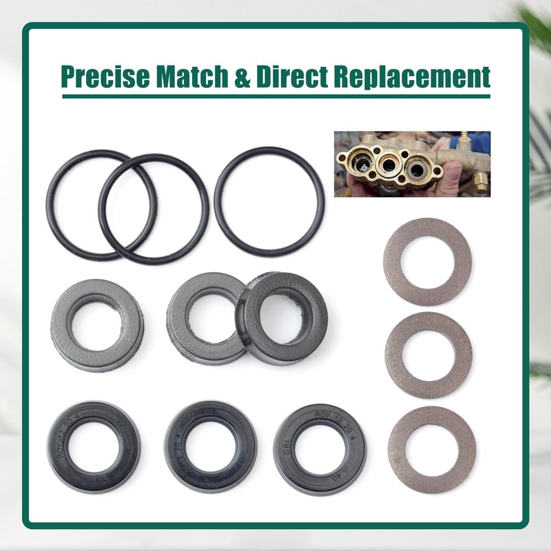 12 Pcs 514011751 Pressure Cleaning Pump Seal Kit Replacement for