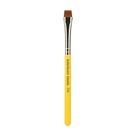 Bdellium Tools Professional Makeup Brush - Travel 714 Flat Eye Definer - Short Wooden Handle for Convenient Travel, For Eye Definition (Yellow, 1pc)