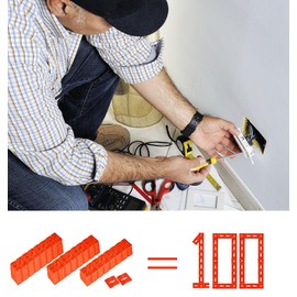 100pcs Outlet Spacers for Electrical Box, Electrical Outlet Spacers Shims Switch and Receptacle Spacer Socket Electrical Box Extender for Loose Outlet Electric Switch (Orange)