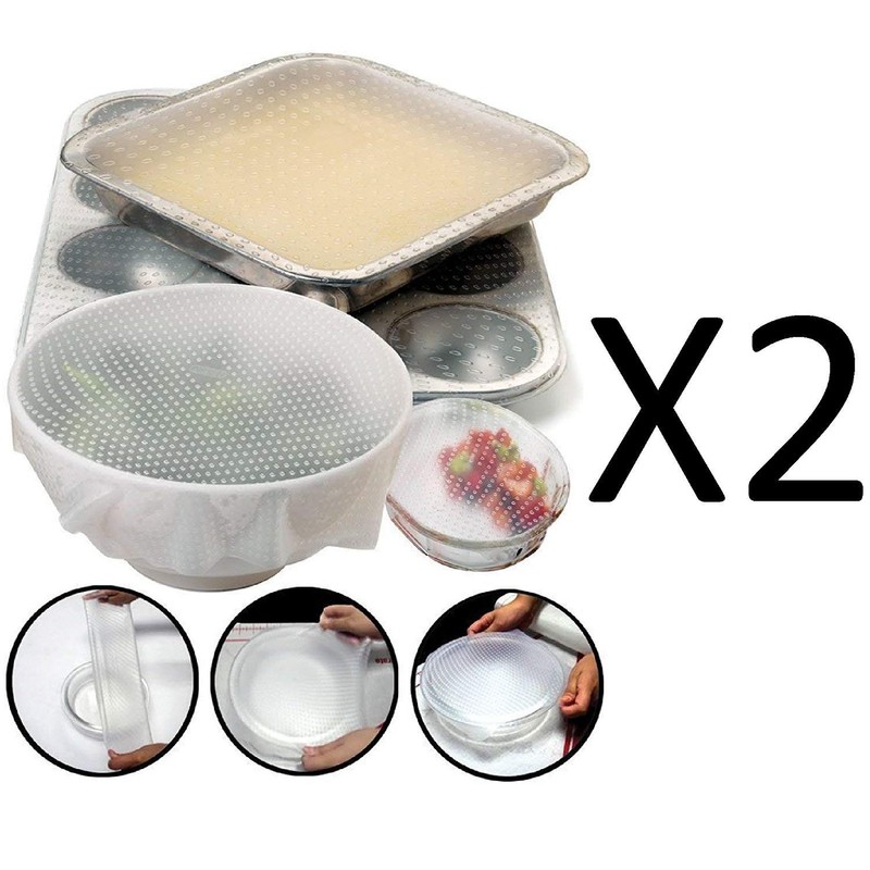 Norpro Sili-Stretch Bowl Covers, Set of 2, White