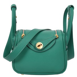 Womens Faux Leather Shoulder Bag Mini Fashion Handbag Celeste (Green)