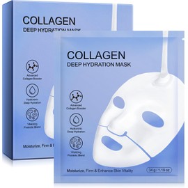 Deep Collagen Face Mask, Hydrating Overnight Hydrogel Mask, Hydrate, Pore Minimizing, Elasticity Improvement