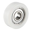 sourcing map Set of 4 Ball Bearing Pulley White 8