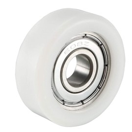 sourcing map Set of 4 Ball Bearing Pulley White 8 x 32 x 12 mm DE
