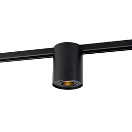 QAZQA - Modern Modern 1-Phase Power Rail Spot I Spotlight I Ceiling Spotlight I Spotlight I Lamp I Light Black - Iconic Rondoo Up I Living Room I Bedroom - Steel Round - LED