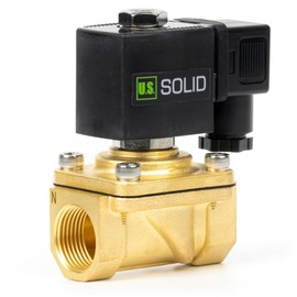 U.S. Solid 3/4 Inch Solenoid Valve - Brass DC 12 V with Viton Seal, Closed Currentless, Junction Box Type, G Thread