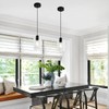 ZSMIHDOH Glass Pendant Lights Kitchen Island 2 Pack, Black Kitchen