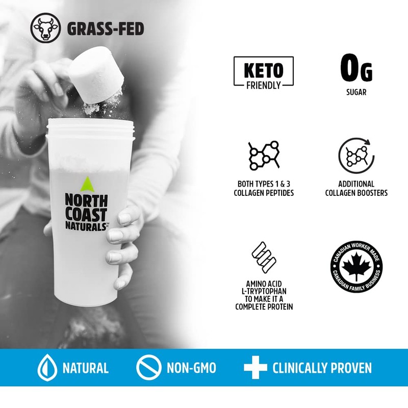 North Coast Naturals Boosted Bovine Collagen peptides – Grass Fed