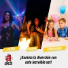 12 Anillo Laser Led Multicolor Fiesta Neon Carnaval Batucada
