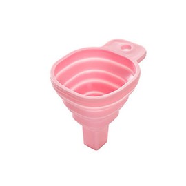 Mini embudo plegable, dispensador telescópico de líquido de silicona portátil, embudos de aceite para el hogar, herramientas de cocina (rosa)