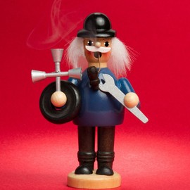 Sikora RM-C Wooden Incense Smoker, Various Designs, Colour / Model: C05 Blue - Mechanic, Size: Height approx. 13.5 cm