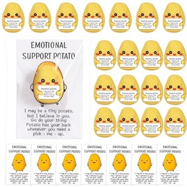 180 Pcs Positive Gift Set Funny Potato Shape Gift 60 Mini Rubber Potato Figures 60 Positive Cards 60 Package Bags Inspirational Potato Gift Being Awesome Friend Employee Coworker Staff Teacher Team