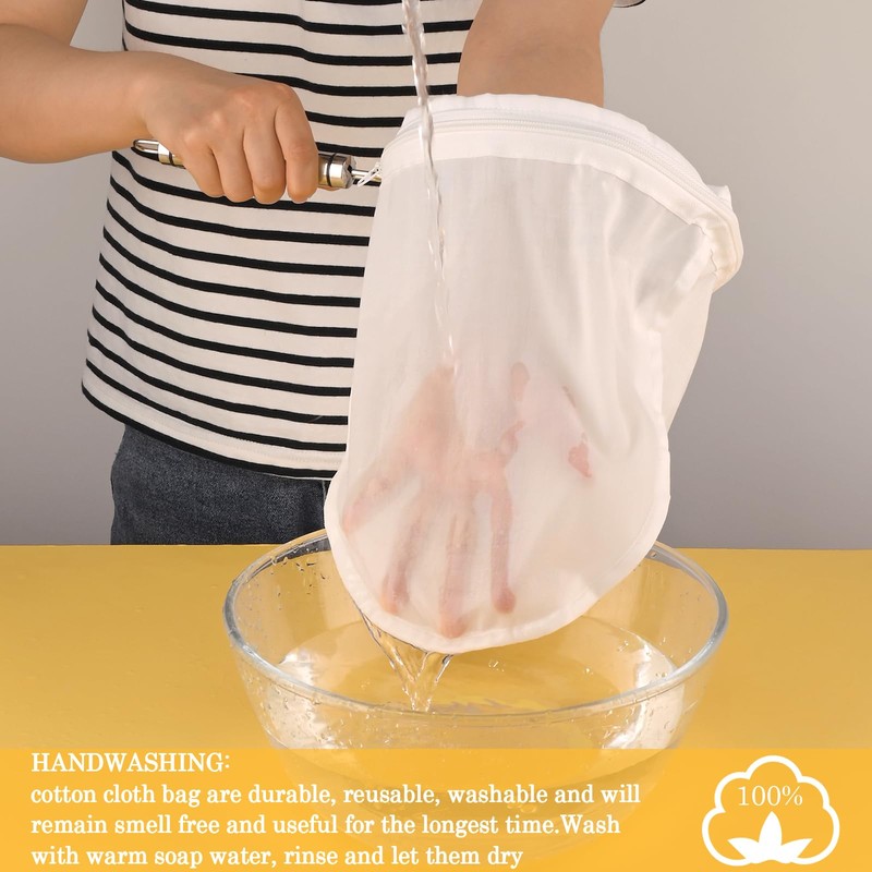 WMKGG Ultra Fine Mesh Strainer Bags,Cheese Cloth Bag for Straining,