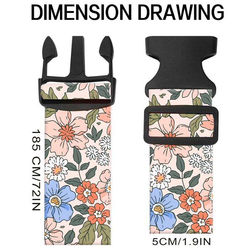 ASJHFDIR Luggage Straps for Suitcases, Adjustable Travel Belt, Durable Wide