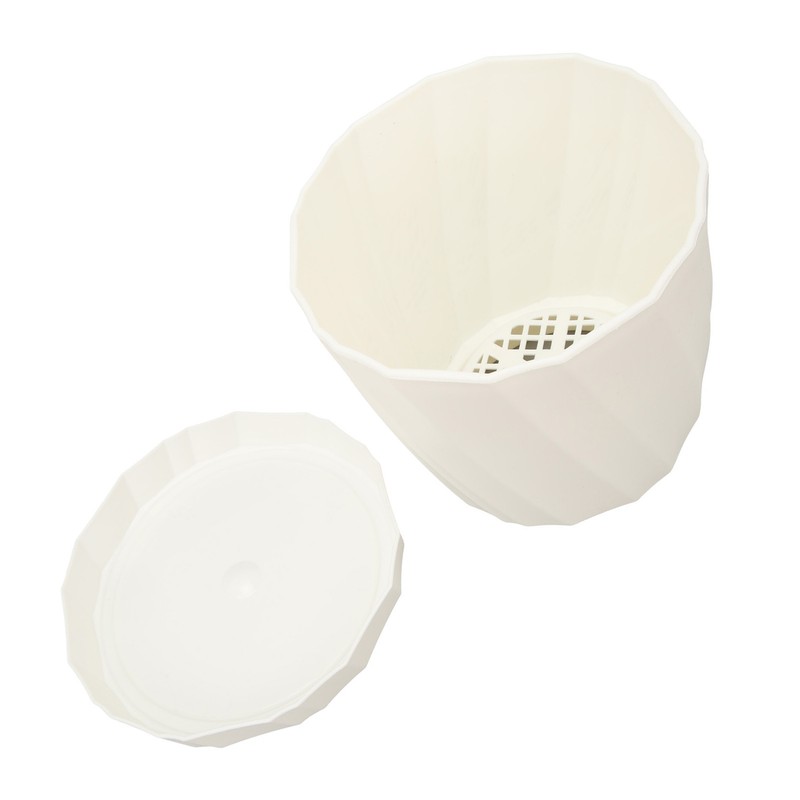 5 PCS Indoor Plant Pots with Base PP White Beautiful