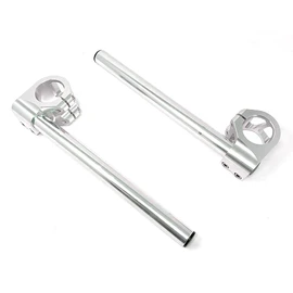 Motorcycle Clip On Handlebars Bars Cafe Racer or Sports Bike for 51mm Forks Fork Tubes Universal Slide On in Black Billet Aluminium PAIR