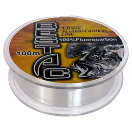 Bestac FC 100% Fluorocarbon Fishing Line Pure Shock Resistant, Leader Material, Clear, 2LB-16LB (100Yards-4LB)