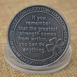 Lucky Coin Good Luck Sentimental Good Luck Coins Engraved Message Keepsake Gift Set Charm