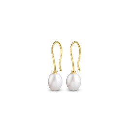 Amberta Allure Women's 9ct Gold Pearl Drop Earrings, Yellow Gold, Pearl