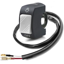 1 Piece Motorcycle Handlebar Switch On Off Button Bicycle Motorcycle Tuning Part for U5 U7 U2 LED Light Scooter Electrombile-Fits 7/8" Handlebars (22mm) Grey