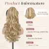 Sofeiyan Ponytail Extension Long Curly Ponytail 17 inch Claw Clip