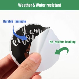 Zonon Zonon 100 Pieces Melanin Stickers Black Girl Pop Singer Laptop Decal for Computer Water Bottles Skateboard Graffiti Patches, Trendy Waterproof Vinyl Stickers for Teens(Stylish)