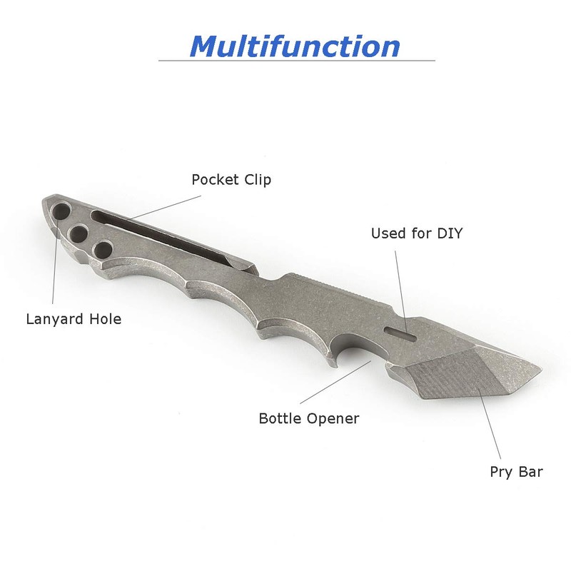 Titanium Pry Bar EDC Multi Tool with Bottle Opener Box