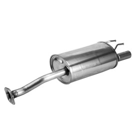 Kucaruce Stainless Steel Rear Exhaust Muffler Compatible for 2006-2011 Honda Civic 1.8L and 2006-2011 Honda Civic Hybrid 1.3L-Include Gasket and Bolt kit HC01