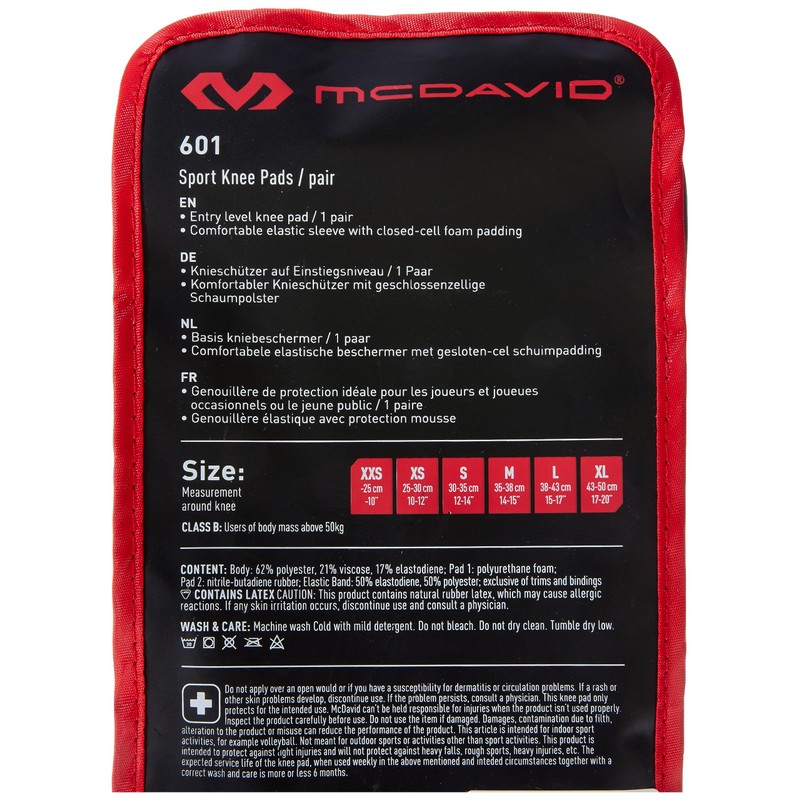 McDavid Volleybal Knieschoner 601 - Jumpy, schwarz