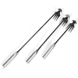 Garden Weed Puller Tool, New Durable Garden Lawn Leveing Rak,Portable Garden Weeder Tool for Vegetable Gardening BackYard Farm Planting & Weeding:_Black_50cm