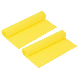 QUARKZMAN Foam Board 50 x 30 cm EVA Foam Roll 1 mm Thickness 2 Pieces Foam Rubber Panels Cushion Pad Foam Panels for Crafts DIY Cosplay Modeling Yellow