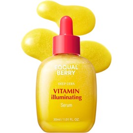 "EQQUALBERRY Suero iluminador con vitamina C: suero iluminador con acerola y niacinamida, Fortalece la barrera cutánea, Hidrata con ceramida y ácido hialurónico 1,01 oz / 30 ml