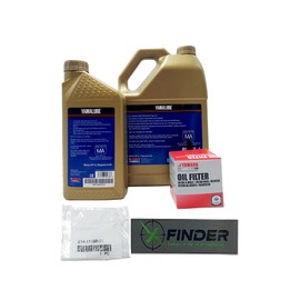Yamaha R1 (2009-2014) all Models Oil Filter Change Kit Yamaha Part# 5GH-13440-80-00 and 5 Quarts All Purpose LUB-10W40-FS-12