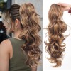 Drawstring Ponytail Extension Long Wavy Curly Drawstring Pony tail Multi-layered
