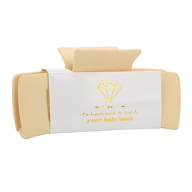 Loanzeg 8pcs Bridesmaid Proposal Gifts 4.1 Inch Square Set of 8 Bachelorette Hair Claw Clips ideas Bridal Shower Gift for Wedding Party Favors (White&Champagne)