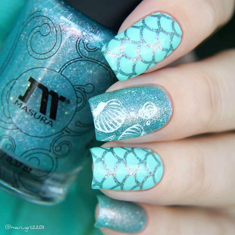 Whats Up Nails - Scales Mermaid Vinyl Stencils for Nail