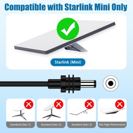 AGVEE 6.6ft Starlink Mini DC to DC Cable – 20V/7A 140W Power Rated | Overcurrent 10A DC 5521 Barrel Plug & Low-Resistance Wire | Heat Reduction Design, Black