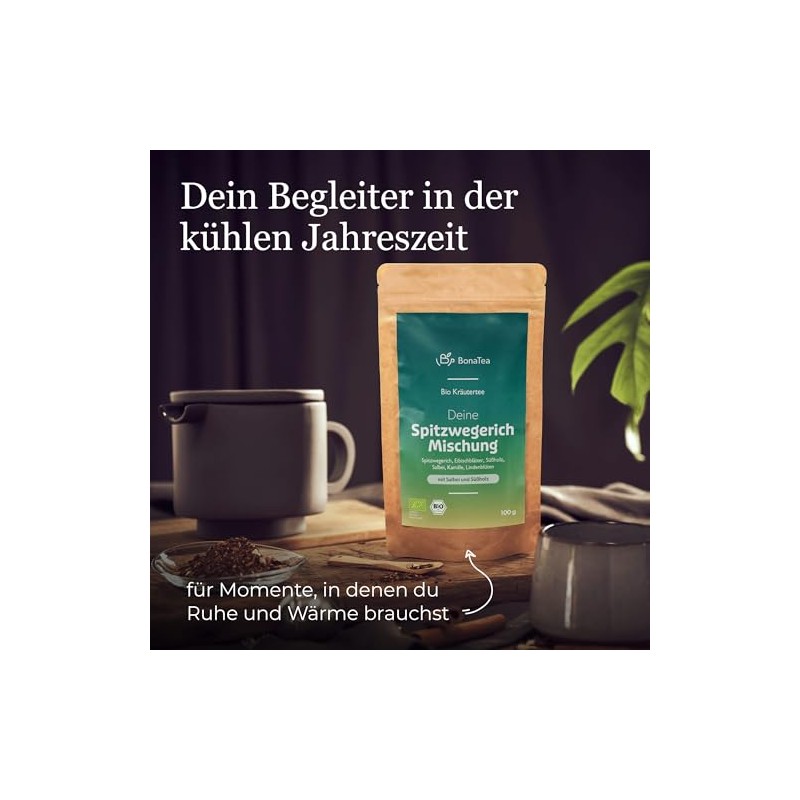 Organic Plantain Tea with Sage, Liquorice, Chamomile and Other Traditional