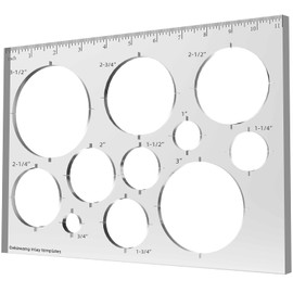 Dakewang 11 * 8 * 0.29 inches Router Templates for Woodworking, 11 in 1 Router Jig Circle Inlay Templates Decorative, Circle Jig Router Template.(Circle Template)