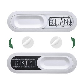 sourcing map Dishwasher Magnet Clean Dirty Sign Oval Magnetic Dishwasher Indicator Grey/White Non-Scratch Sign with Stickers for Dishwasher Kitchen Hotel, Silver